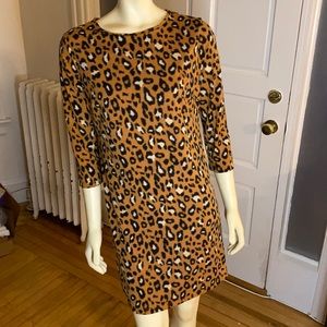 Mod long sleeve leopard dress